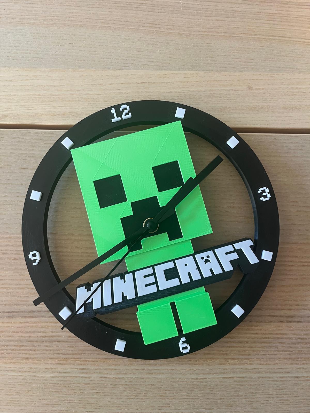 Reloj Minecraft Funcional de pared